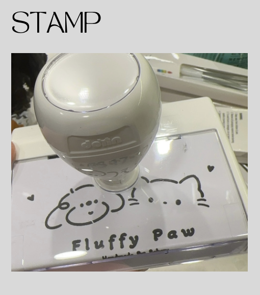 Fluffy Paw Studio custom stamp