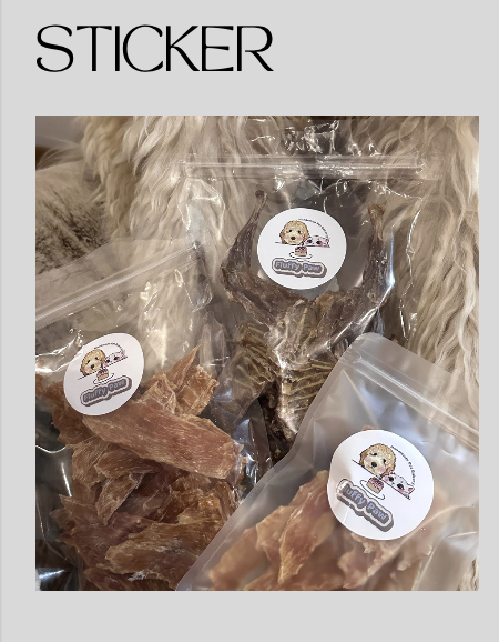 Fluffy Paw Studio sticker labels